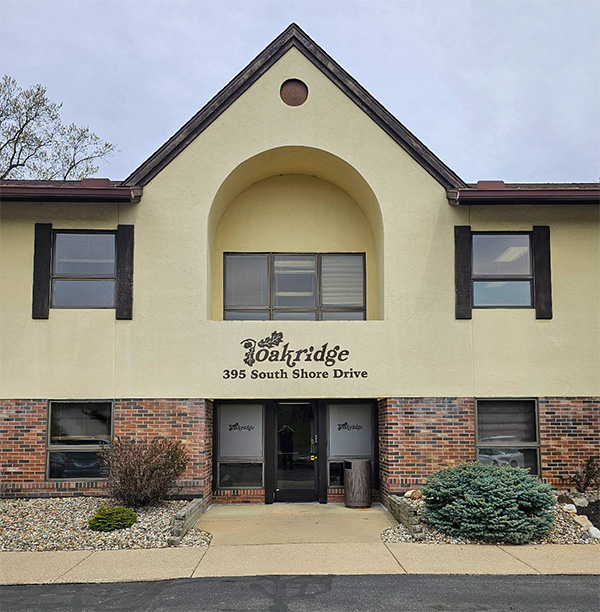 Exterior of the building entrance to 395 South Shore Drive